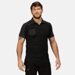 Regatta Mens Offensive Wicking Polo Shirt (Black) -Outdoor Products Shop k04e33897c9cdaf3702980240d50cf44f