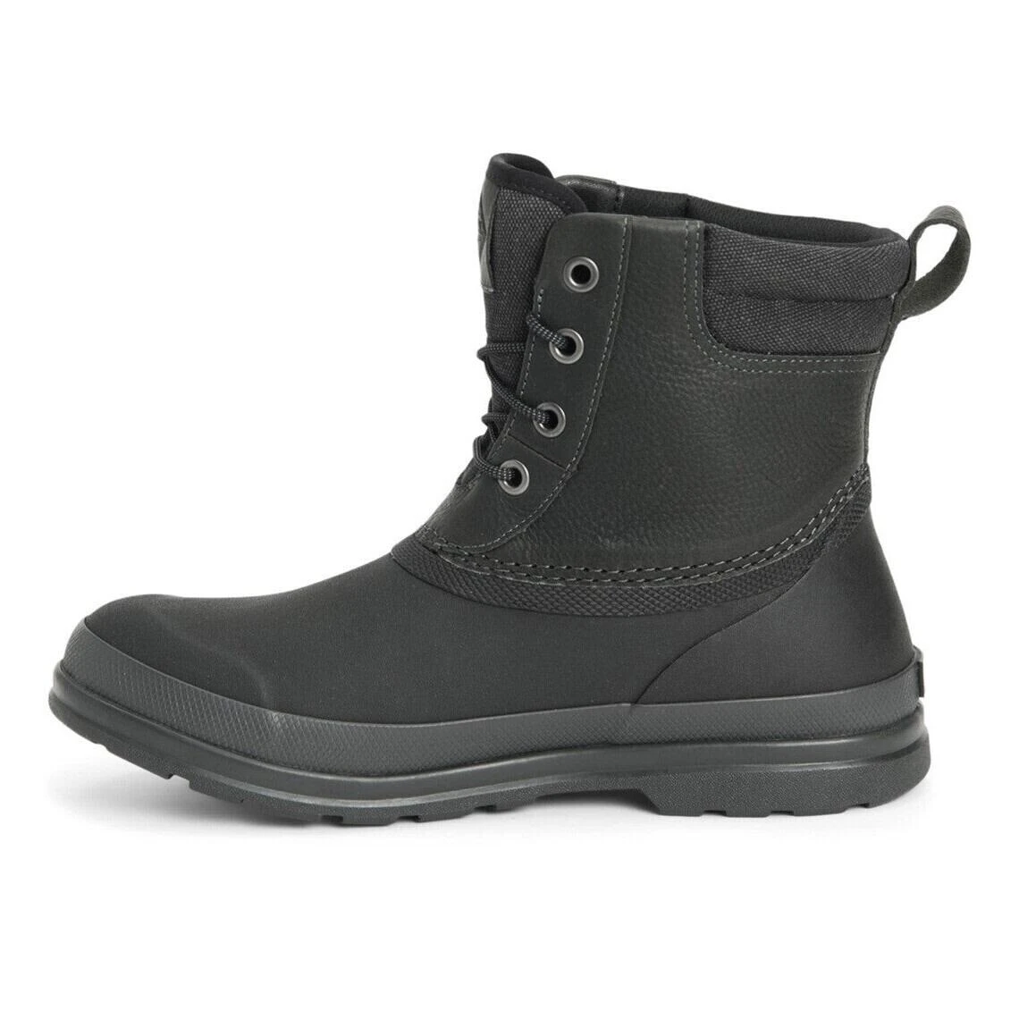 Muck Boots Mens Originals Duck Lace Leather Wellington Boots (Black) 2 Muck Boots Mens Originals Duck Lace Leather Wellington Boots (Black) - Image 2