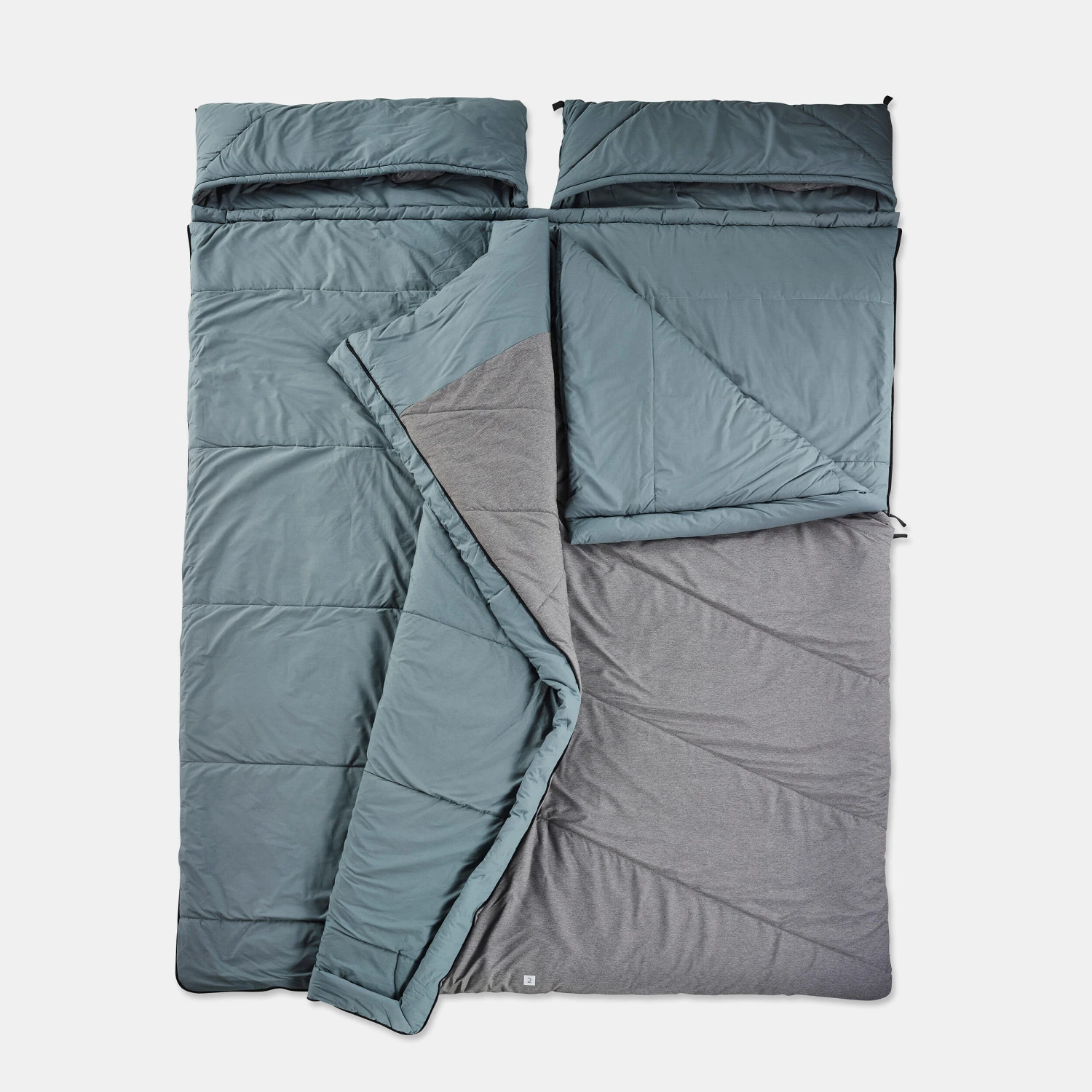 Quechua CAMPING SLEEPING BAG - ARPENAZ 0° COTTON DOUBLE 4 Quechua CAMPING SLEEPING BAG - ARPENAZ 0° COTTON DOUBLE - Image 4