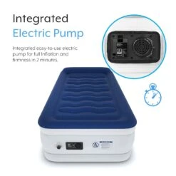 Single Comfort Plus Air Bed – Navy/White -Outdoor Products Shop k1e65e241f1b320f3665287f518eda73d