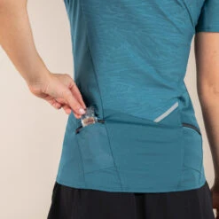 WOMEN'S TRAIL RUNNING SHORT-SLEEVED ZIP T-SHIRT -Outdoor Products Shop k480c7cc1f442266536d66de4c6c18489