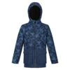 Regatta Childrens/Kids Salman Camo Insulated Waterproof Jacket (Dark Denim)