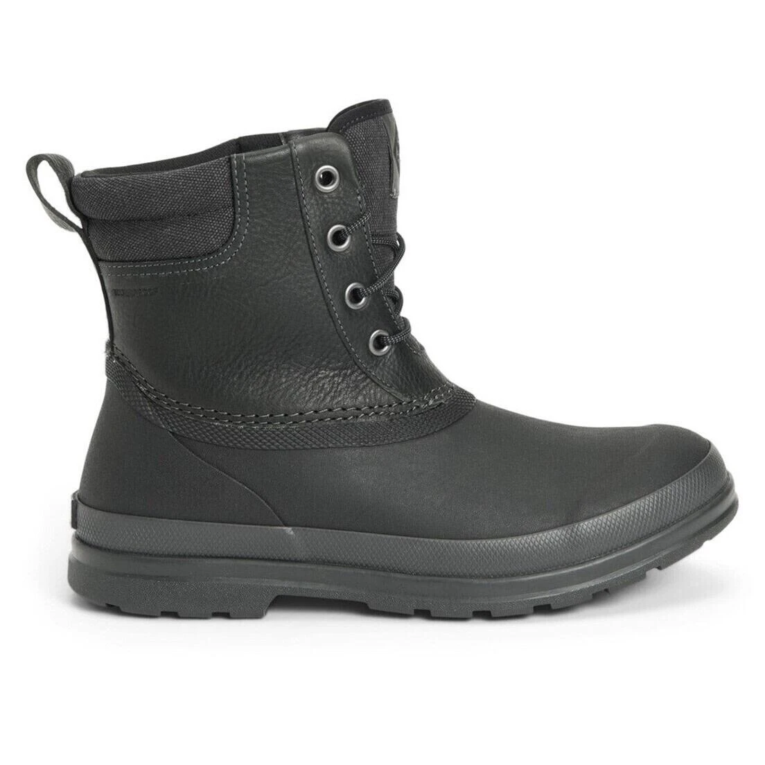 Muck Boots Mens Originals Duck Lace Leather Wellington Boots (Black) 3 Muck Boots Mens Originals Duck Lace Leather Wellington Boots (Black) - Image 3
