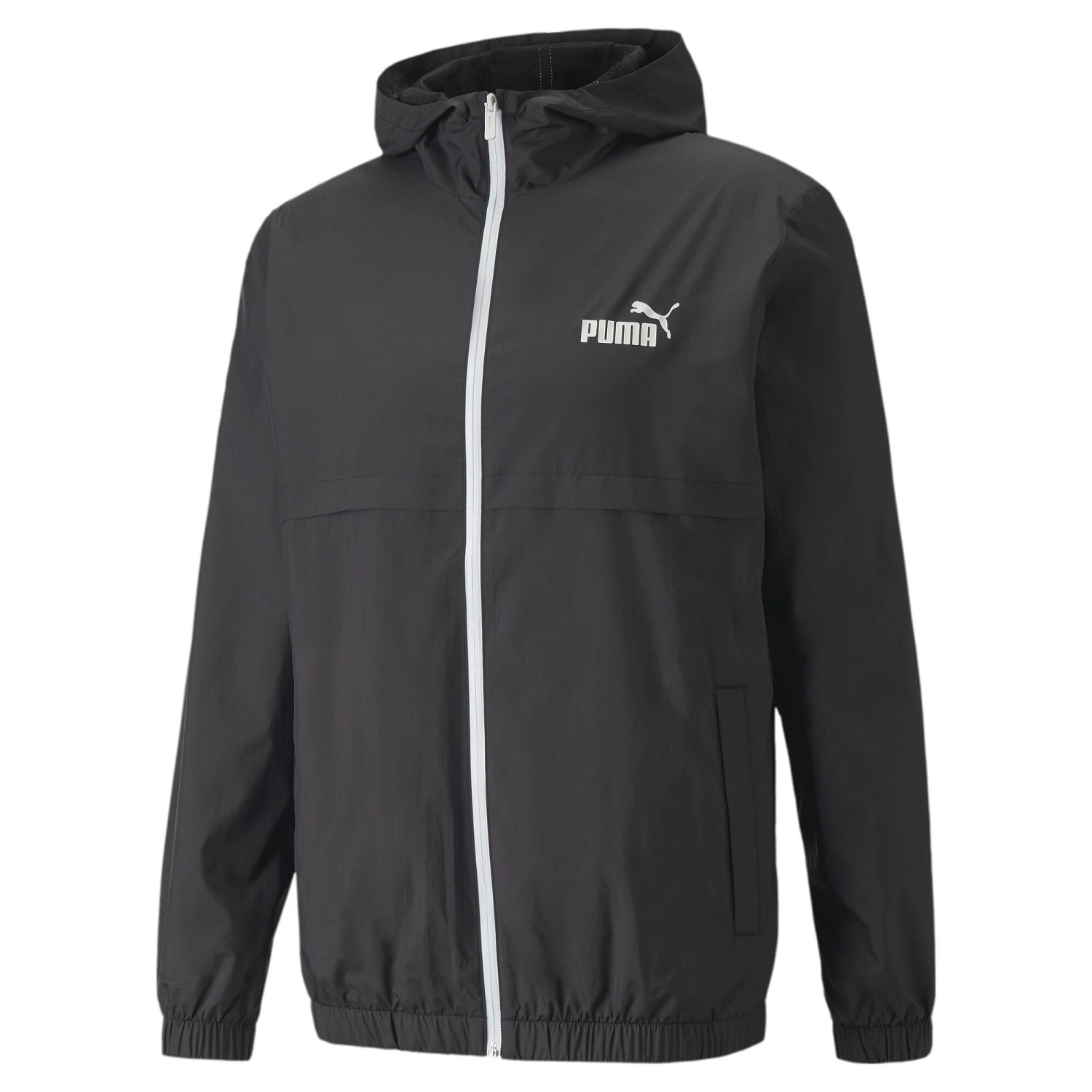 PUMA Mens Essentials Solid Windbreaker Jacket 1 PUMA Mens Essentials Solid Windbreaker Jacket