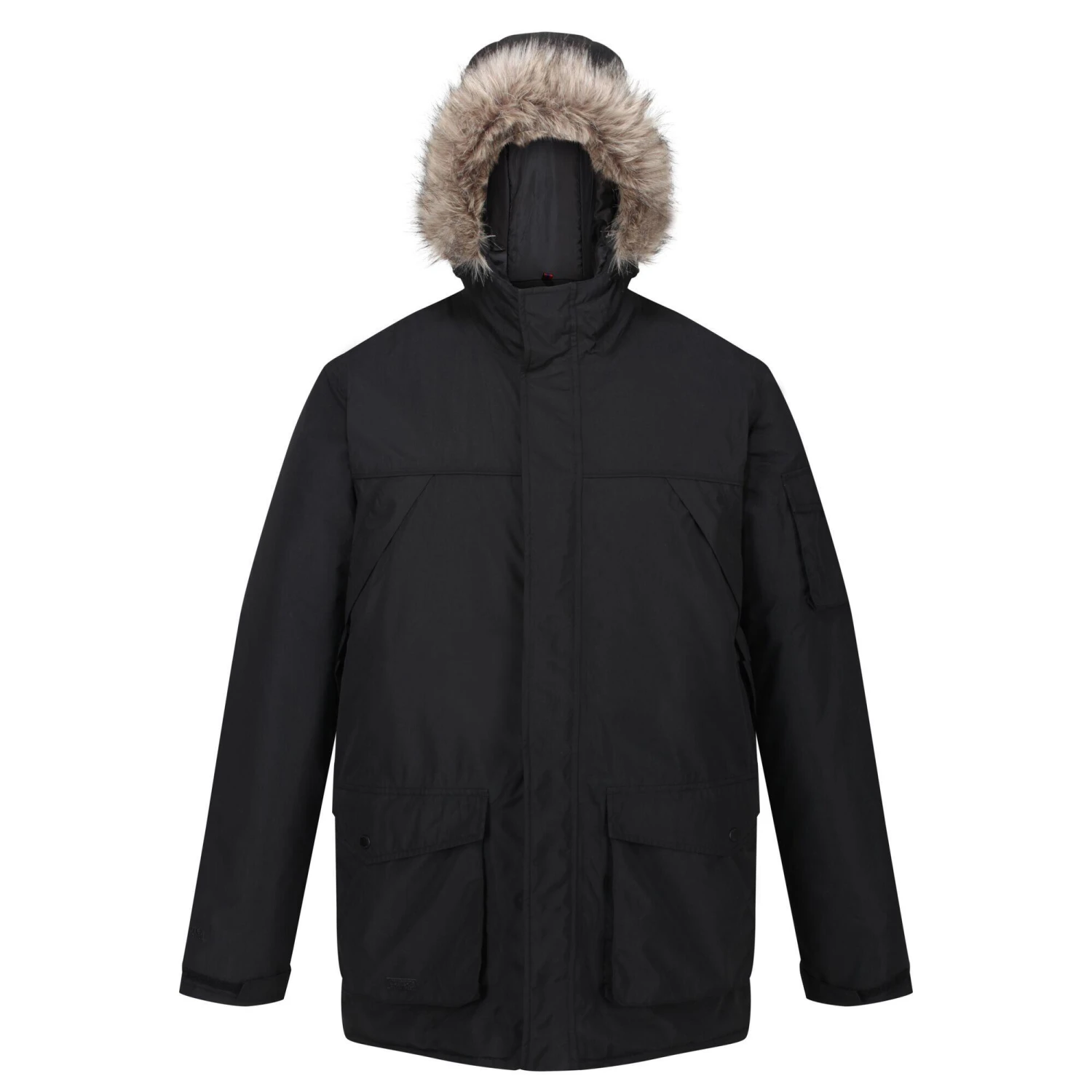 Regatta Mens Salinger II Faux Fur Insulated Parka (Black) 1 Regatta Mens Salinger II Faux Fur Insulated Parka (Black)