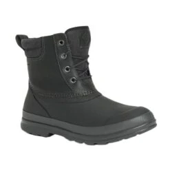 Muck Boots Mens Originals Duck Lace Leather Wellington Boots (Black)