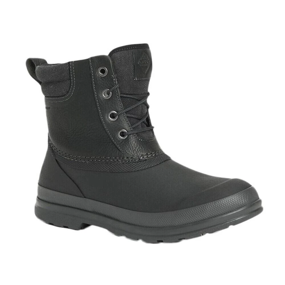 Muck Boots Mens Originals Duck Lace Leather Wellington Boots (Black) 1 Muck Boots Mens Originals Duck Lace Leather Wellington Boots (Black)