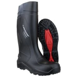 Dunlop Purofort+ Safety Wellingtons BLACK -Outdoor Products Shop ka5cd59a5c5abe625549856a0d1f029fb
