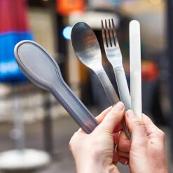 Black+Blum Stainless Steel Cutlery Set With Case Grey -Outdoor Products Shop kb97f72b127caa636ff9f5e69395b27b9