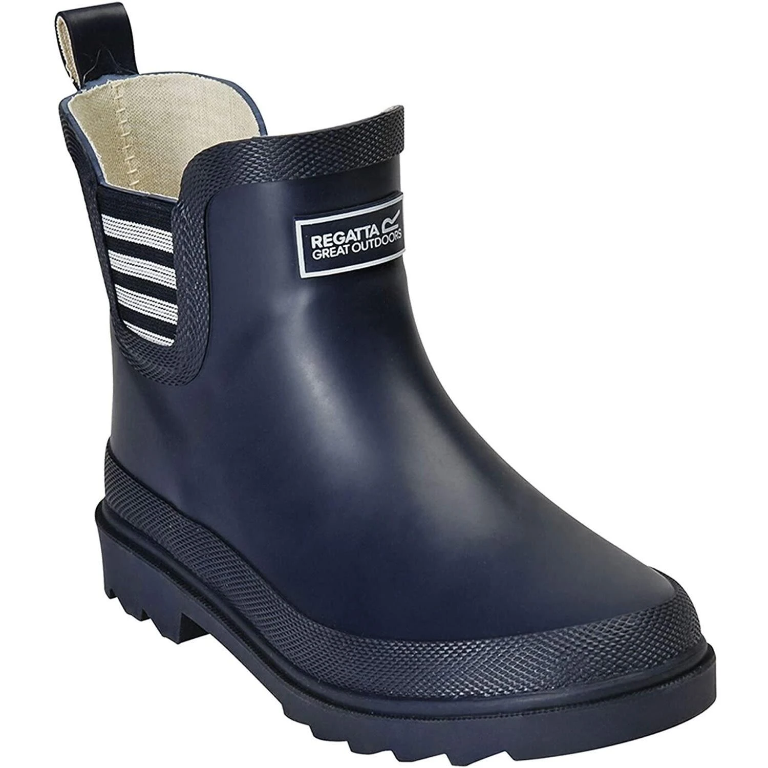 Regatta Childrens/Kids Harper Wellington Boots (Navy/White) 1 Regatta Childrens/Kids Harper Wellington Boots (Navy/White)