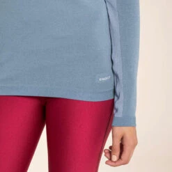 Women's Trail Running Seamless Long-Sleeved Jersey Comfort - Blue/lilac -Outdoor Products Shop kcb0c04064aeaf08c8e00a1d54446d35c