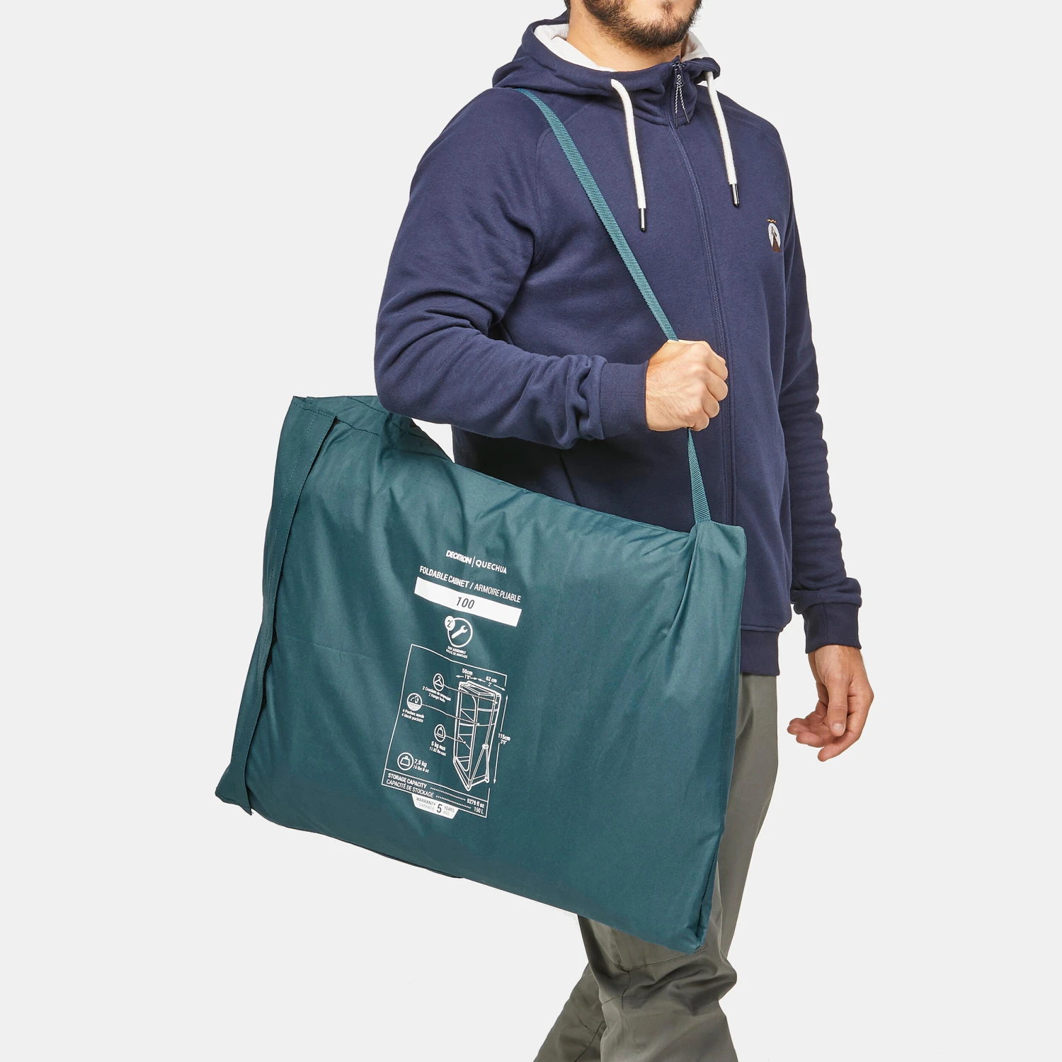 Quechua Folding And Compact Camping Wardrobe 2 Quechua Folding And Compact Camping Wardrobe - Image 2