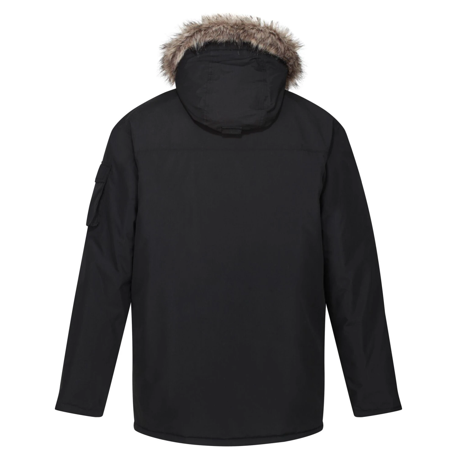 Regatta Mens Salinger II Faux Fur Insulated Parka (Black) 2 Regatta Mens Salinger II Faux Fur Insulated Parka (Black) - Image 2
