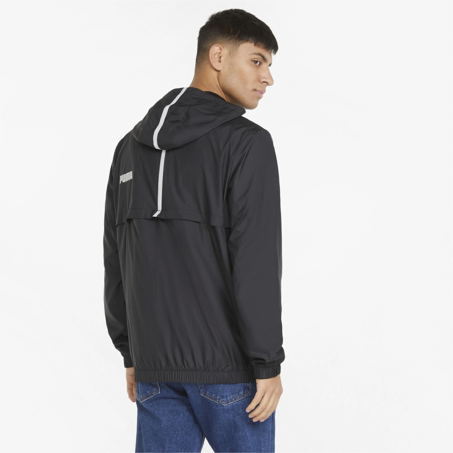 PUMA Mens Essentials Solid Windbreaker Jacket 3 PUMA Mens Essentials Solid Windbreaker Jacket - Image 3